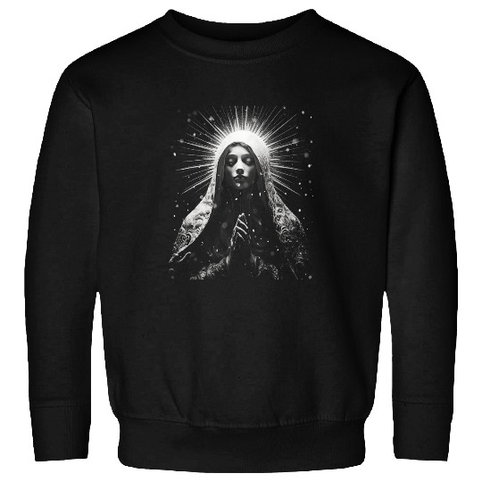 Mother Mary Christmas Peace Meditation Catholic 1 Sweatshirts