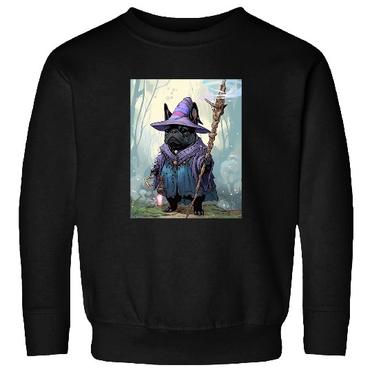 French Bulldog Wizard Funny Dog Magic Sweatshirts