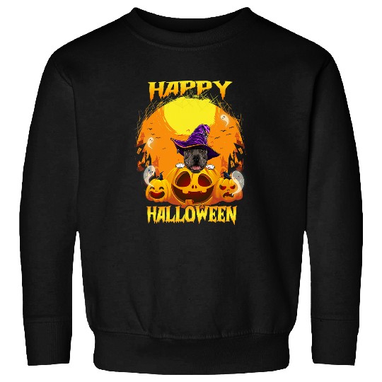 Funny Bully Halloween Costume Witch Pitbull Dog Lover 301 Pitbull Dog Sweatshirts