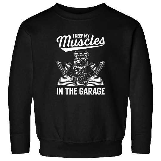 Muscles In The Garage 2Drag Racing Muscle Car Retro V8 Sweatshirts