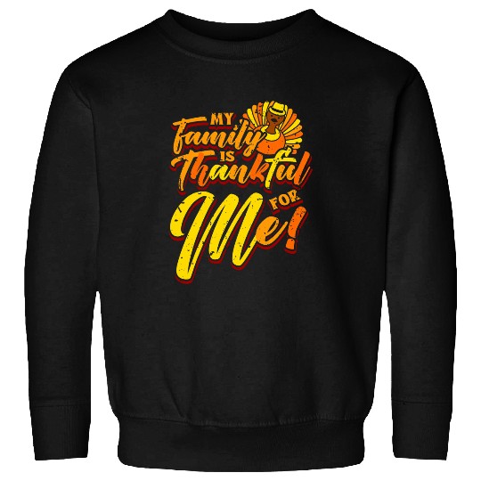 Lacrosse Gift My Family Is Thankful For Me Thanksgiving Kids Boys Girl Sweatshirts