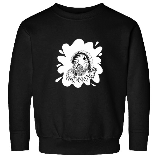 Patterned exotic parrot artwork black and white Mehndi 21 Sweatshirts