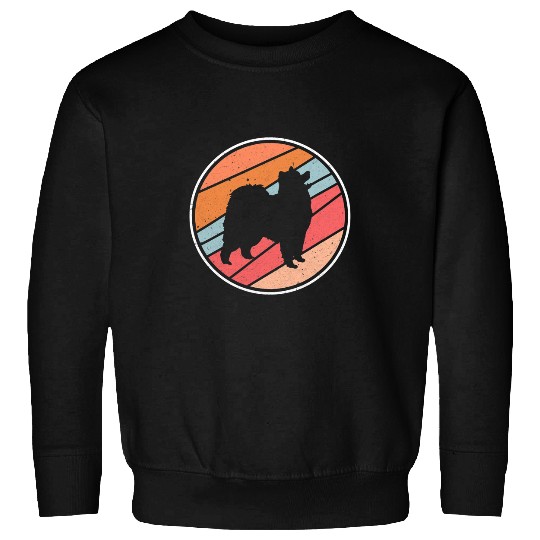 Dog Samoyed in nostalgic pretty retro colors Sweatshirts