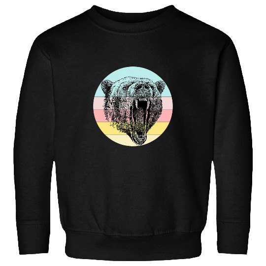 Grizzly Bear Head vintages Grizzly Bear Head angry bear 1 Sweatshirts