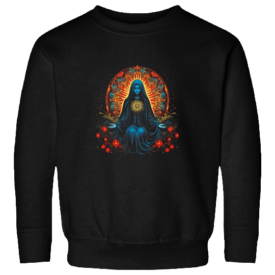 Mother Mary New Years Blessing Catholic Christian Art 6 Sweatshirts