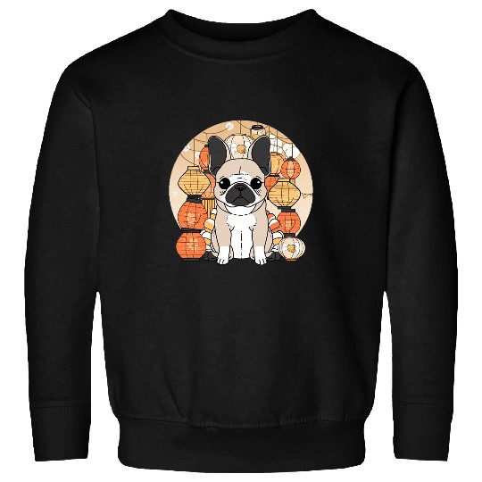 Cream French Bulldog Paper Lanterns Funny Dog Festival Sweatshirts