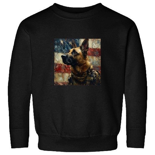 Cool Patriotic armys Operator Service German Shepherd Dog Sweatshirts