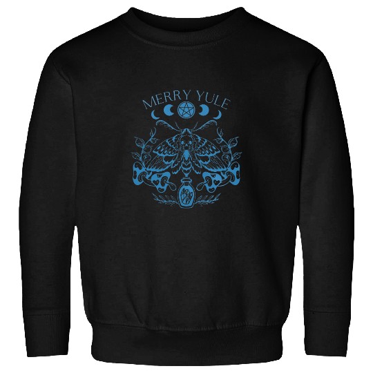 Merry Yule vintages Butterfly Winter Solstice Goth Holiday Sweatshirts