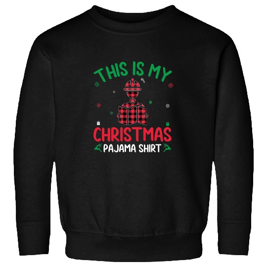 Red Plaid Ugly Design This Is My Architect Christmas Pajama Sweatshirts