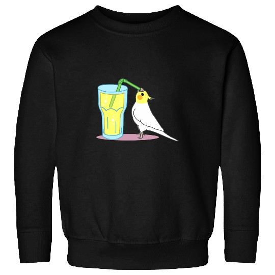 Parrot Sip Juice Lemonade Birb memes Cockatiel cocktail Sweatshirts