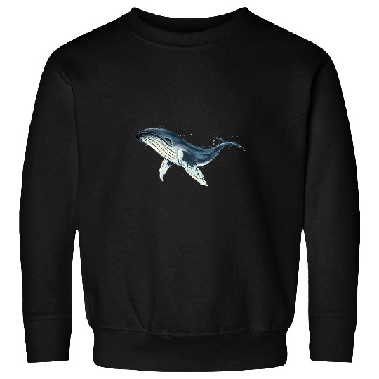 Humpback whale deep sea ocean art giant whale Sweatshirts