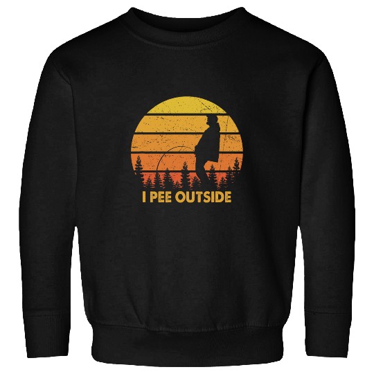 Retro I Love Peeing Outside Funny Camping Camper Drunk Sweatshirts