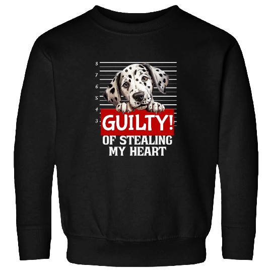 Funny Dalmatian Dog Breed Guilty Mugshot Fur Baby Pet Friend Sweatshirts