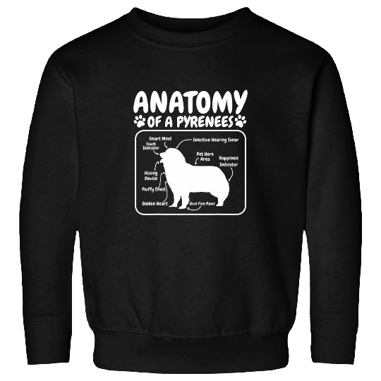 Pyrenees Dog Anatomy Sweatshirts