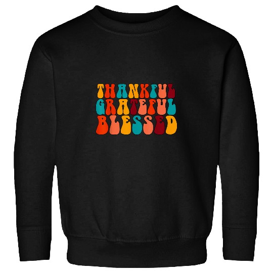 Thankful Grateful Blessed Thanksgiving Autumn Fall Gifts 21 Sweatshirts
