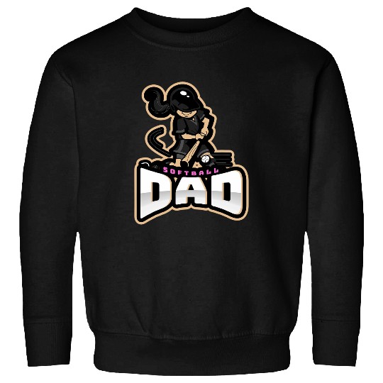 Mens Softball Dad Fastpitch Fathers Day Sweatshirts