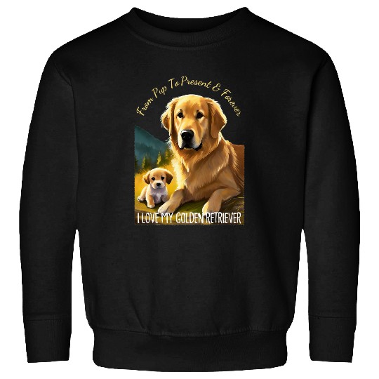 I Love My Golden Retriever Dog Sweatshirts