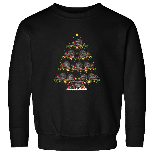 Porcupine Lover xmass Lighting Santa Porcupine Christmas Tree Sweatshirts