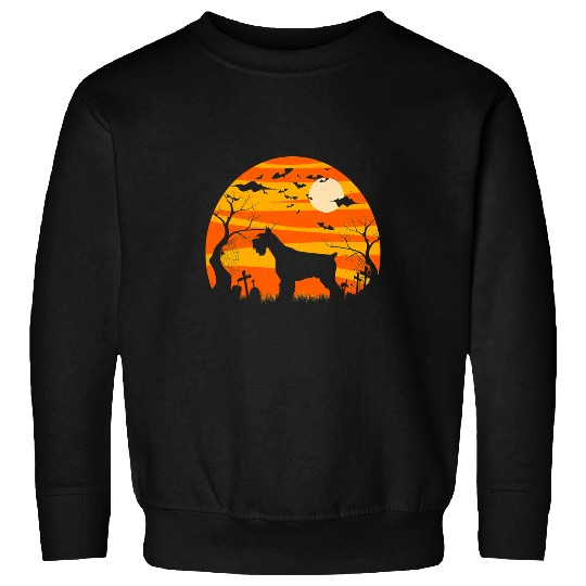Dog Schnauzer Halloween Schnauzer Dog Jack O Lantern Pumpkin 116 Sweatshirts