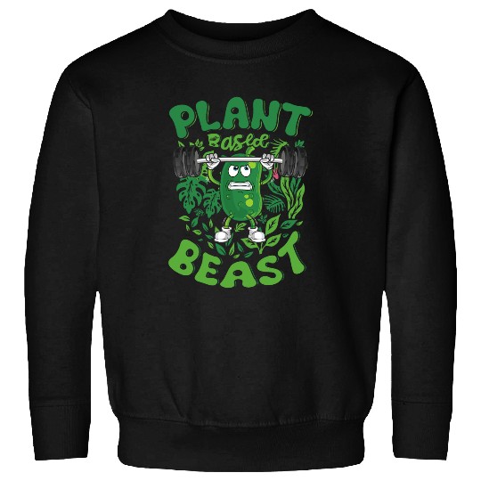 Plant Based Beast Vegetarian Veggies Vegan Cucumber Sweatshirts