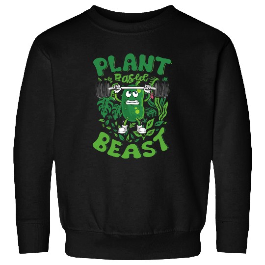 Plant Based Beast Vegetarian Veggies Vegan Cucumber Sweatshirts