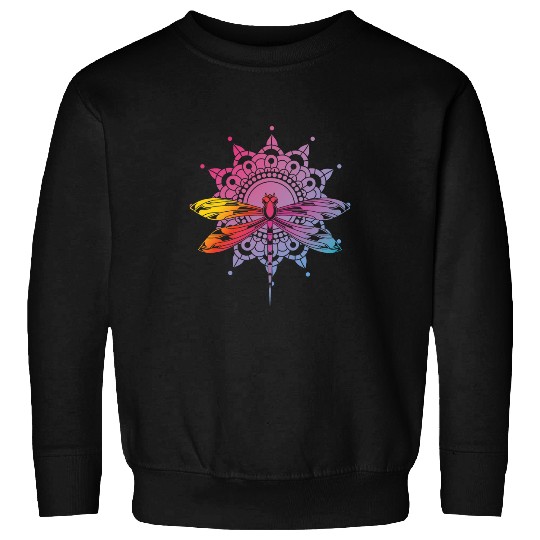 Prana Art Dragonfly Insect Sacred Geometry Yoga Mandala Sweatshirts