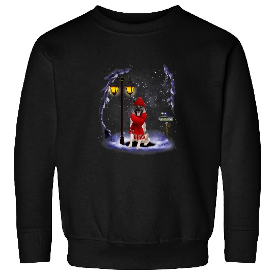 Discover Norwegian Elkhound Santa Snow Christmas Light Winter Pajama Sweatshirts