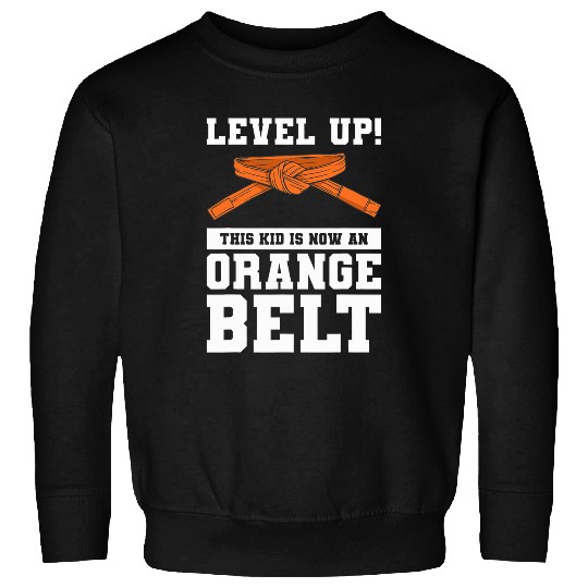 Level Up This Kid Is Now An Orange Belt Martial Arts 2 Sweatshirts