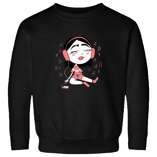 Lady Artist Music Producer Girl Lazy Weekend Sweatshirts