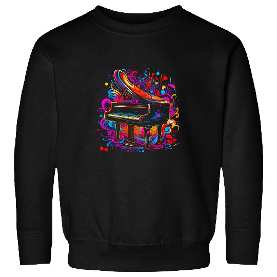Musical Keyboard Piano Violin Key Music Sweatshirts