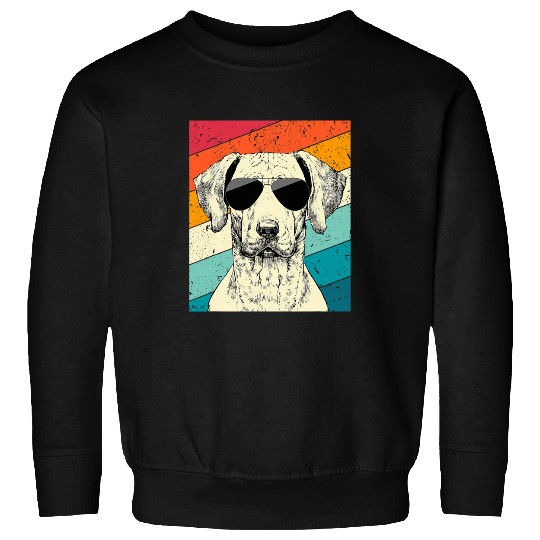 Retro vintages Rhodesian Ridgeback with Sunglasses Dog Lovers Sweatshirts