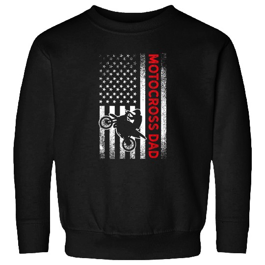 Discover Mens Motocross vintages USA motorcycle flag motocrosser DAD gift Sweatshirts