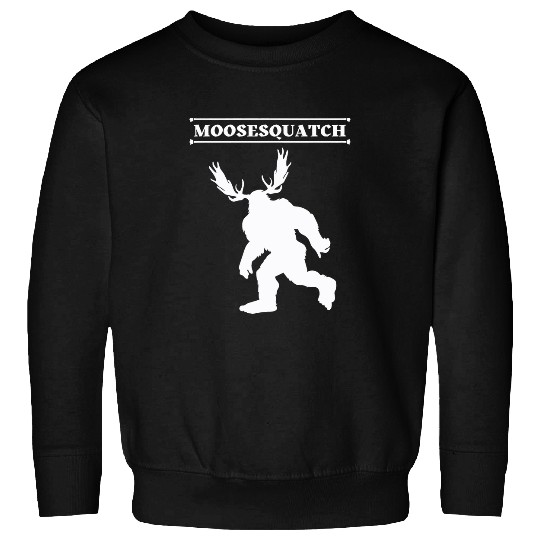 White Moosesquatch Funny MooseSassquatch Cryptid Creature Sweatshirts