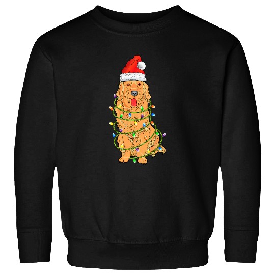Goldie Christmas Tree Lights82 Golden Retriever Dog Sweatshirts