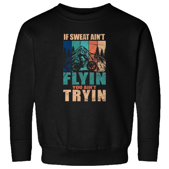 Discover Retro Mountain Bike Biker Cyclist Bicycle Rider MTB Racer Sweatshirts