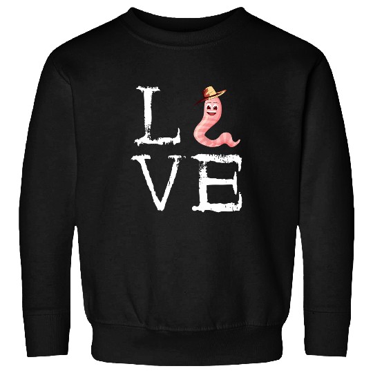 Worm Farmer Creepy Love Vermiculture Hat Red Wiggler Worm Sweatshirts