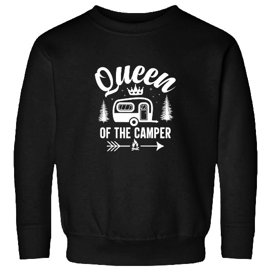 Queen of the Camper Funny Female Camping Queen Mountains RV Sweatshirts