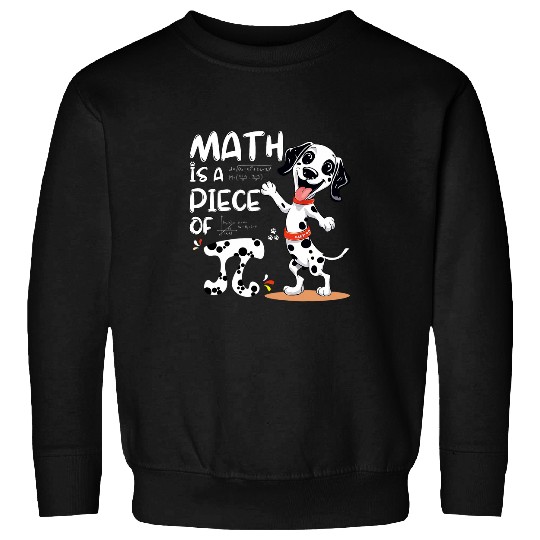 Kids Dalmatian Dog Pi Math Is A Piece Of Pie NERD Boys Girls Sweatshirts