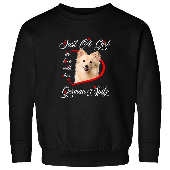 german spitz just a girl in love with her dogs lover Sweatshirts