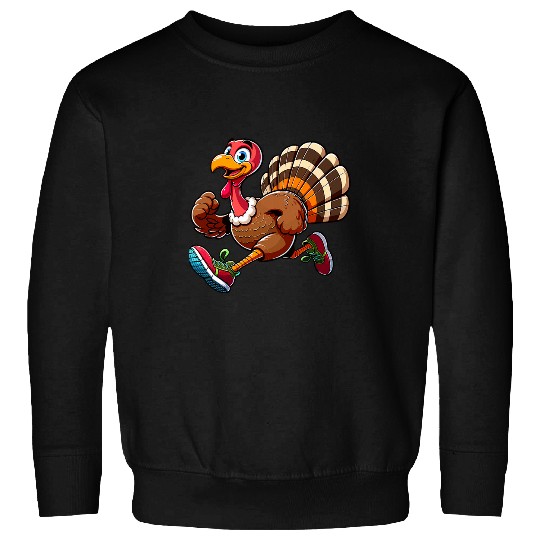 Running Turkey Turkey Trot Running Thanksgiving Sweatshirts