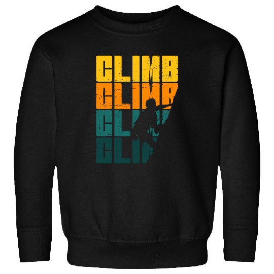 Retro Mountain Rock Climbing Bouldering Summit Ice Climber Sweatshirts