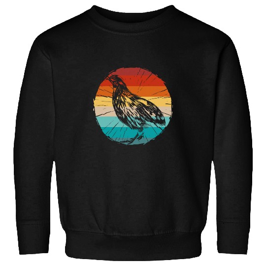 vintages retro sunset detailed Quail bird Quail birds animal Sweatshirts