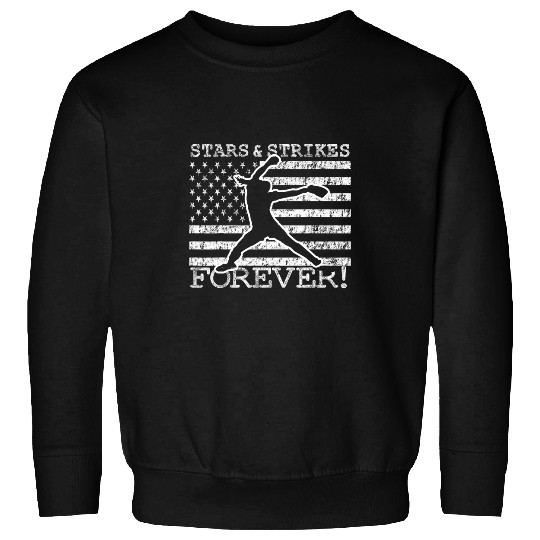 Stars and Strikes Forever Fastpitch Softball American Flag Sweatshirts