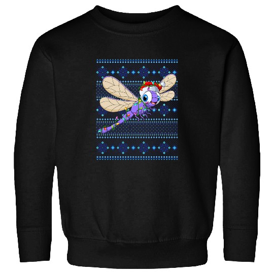 Ugly Insects Sweater Holiday xmass Lights Dragonfly Christmas Sweatshirts