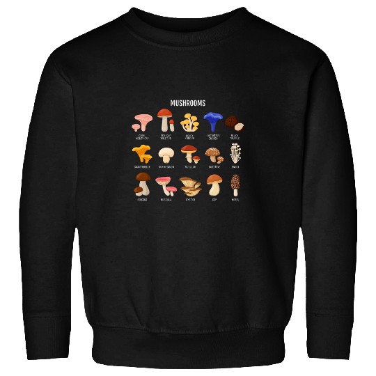 Mushroom Identification Chart 2 Sweatshirts