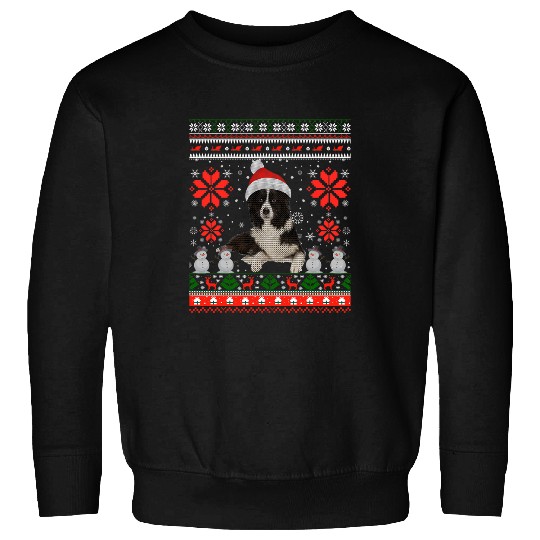 Funny Border Collie Ugly Christmas Sweater Party Gift Sweatshirts