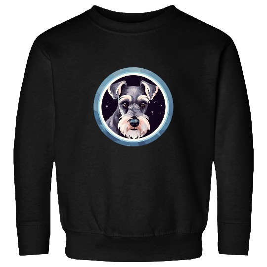 Miniature Schnauzer Dog Minimal Love Dogs Sweatshirts