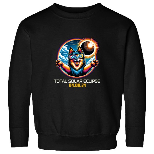 Schipperke Dog Selfie Solar Eclipse Sweatshirts