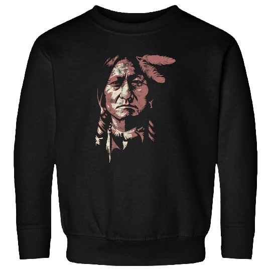 sitting bull native american chief indian warrior men women Sweatshirts