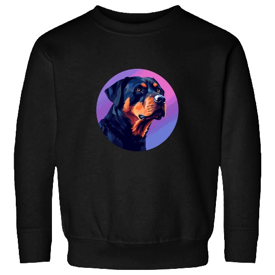 Rottweiler Dog Minimal Love Dogs Sweatshirts